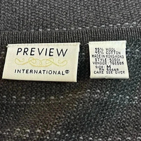 Preview International Wool and Cotton Blend Button-up Cardigan - Picture 5 of 5